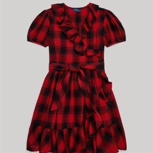 Polo by Ralph Lauren Red & Black Plaid Ruffle Dress